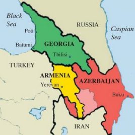 نقشه گارمین توپوگرافی آذربایجان و گرجستان
